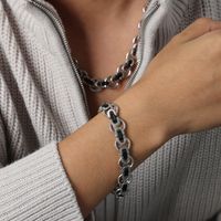 Hip-hop Geometric Titanium Steel Plating Bracelets Necklace main image 9