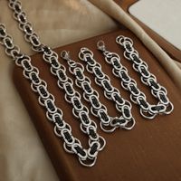 Hip-hop Geometric Titanium Steel Plating Bracelets Necklace main image 5