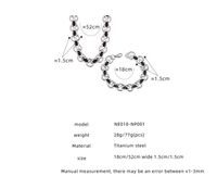 Hip-hop Geometric Titanium Steel Plating Bracelets Necklace main image 2