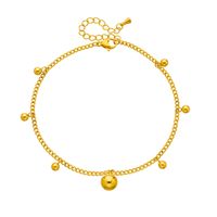 Vintage Style Solid Color 304 Stainless Steel Plating No Inlaid 18K Gold Plated Women's Anklet main image 3