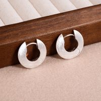 1 Pair Elegant Classical Simple Style Solid Color Plating Alloy Silver Plated Ear Studs main image 4