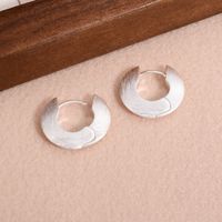 1 Pair Elegant Classical Simple Style Solid Color Plating Alloy Silver Plated Ear Studs main image 5
