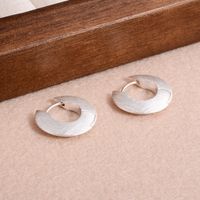 1 Pair Elegant Classical Simple Style Solid Color Plating Alloy Silver Plated Ear Studs main image 6