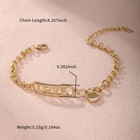 Xuping Simple Style Love Heart Shape 14k Gold Plated Alloy Wholesale Bracelets sku image 1