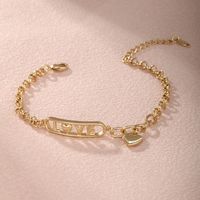 Xuping Simple Style Love Heart Shape 14k Gold Plated Alloy Wholesale Bracelets main image 7