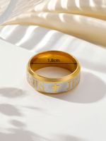 Classic Style Letter Stainless Steel Plating Rings main image 2