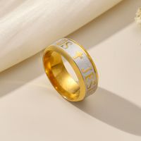 Classic Style Letter Stainless Steel Plating Rings main image 1