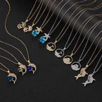 Simple Style Commute Starfish Copper Inlay Zircon Pendant Necklace main image 1