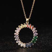 Simple Style Solid Color Copper Inlay Zircon Pendant Necklace sku image 8