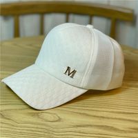 Unisex Casual Simple Style Letter Embroidery Metal Button Curved Eaves Short Brim Baseball Cap sku image 1