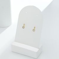 1 Pair Simple Style Commute Geometric Inlay Sterling Silver Gem Earrings main image 6