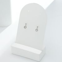 1 Pair Simple Style Commute Geometric Inlay Sterling Silver Gem Earrings main image 5