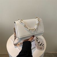 Women's Medium Pu Leather Solid Color Streetwear Square Magnetic Buckle Crossbody Bag main image 1