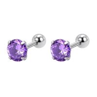 Estilo Simple Ronda Forma De Corazón Acero Inoxidable Embutido Diamante Artificial Pendientes 1 Par sku image 10