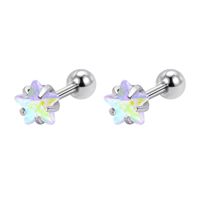 Simple Style Round Heart Shape Stainless Steel Inlay Artificial Diamond Ear Studs 1 Pair sku image 34