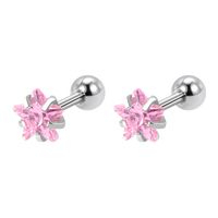 Simple Style Round Heart Shape Stainless Steel Inlay Artificial Diamond Ear Studs 1 Pair sku image 82