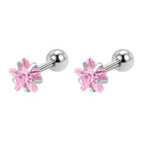 Estilo Simple Ronda Forma De Corazón Acero Inoxidable Embutido Diamante Artificial Pendientes 1 Par sku image 64