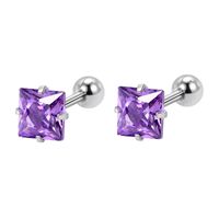 Estilo Simple Ronda Forma De Corazón Acero Inoxidable Embutido Diamante Artificial Pendientes 1 Par sku image 20