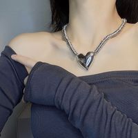 Punk Heart Shape Alloy Plating Women's Pendant Necklace main image 1