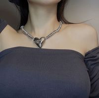 Punk Heart Shape Alloy Plating Women's Pendant Necklace main image 5