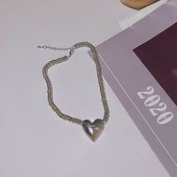 Punk Heart Shape Alloy Plating Women's Pendant Necklace sku image 1