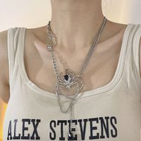 Cool Style Spider Alloy Plating Artificial Gemstones Women's Necklace main image 1