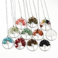 Simple Style Flower Crystal Hollow Out Pendant Necklace 1 Piece main image 1