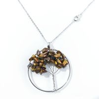 Simple Style Flower Crystal Hollow Out Pendant Necklace 1 Piece sku image 3