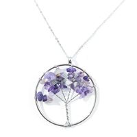 Simple Style Flower Crystal Hollow Out Pendant Necklace 1 Piece sku image 8