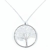 Simple Style Flower Crystal Hollow Out Pendant Necklace 1 Piece sku image 6