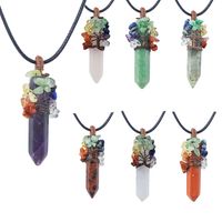 Simple Style Irregular Crystal Polishing Pendant Necklace 1 Piece main image 5