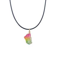 Simple Style Irregular Crystal Patchwork Pendant Necklace 1 Piece sku image 5