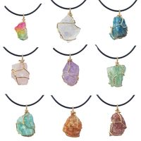 Simple Style Irregular Crystal Patchwork Pendant Necklace 1 Piece main image 1