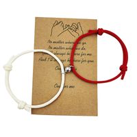 1 Set Fashion Solid Color Alloy Rope Couple Bracelets sku image 7