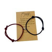 1 Set Fashion Solid Color Alloy Rope Couple Bracelets sku image 4