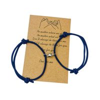 1 Set Fashion Solid Color Alloy Rope Couple Bracelets sku image 12