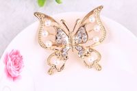 Sweet Butterfly Alloy Inlay Artificial Gemstones Women's Brooches sku image 1