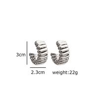 1 Pair Retro Punk C Shape Alloy Gold Plated Silver Plated Ear Studs main image 7