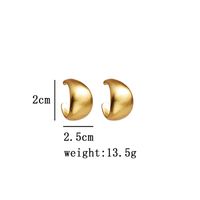 1 Pair Simple Style C Shape Plating Alloy Ear Studs main image 3