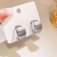 1 Pair Simple Style C Shape Plating Alloy Ear Studs main image 4
