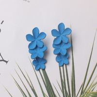 1 Pair Vacation Flower Alloy Plating Women's Drop Earrings sku image 2