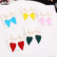 1 Pair Fashion Heart Shape Bow Knot Alloy Plating Women's Drop Earrings main image 5