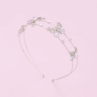 Simple Style Butterfly Zircon Plating Hair Band 1 Piece sku image 2