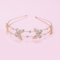 Simple Style Butterfly Zircon Plating Hair Band 1 Piece main image 4