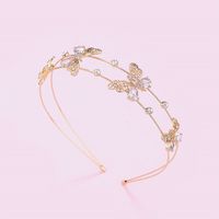 Simple Style Butterfly Zircon Plating Hair Band 1 Piece sku image 1