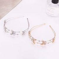 Simple Style Butterfly Zircon Plating Hair Band 1 Piece main image 1