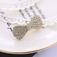 Simple Style Bow Knot Rhinestone Plating Hair Clip 1 Piece sku image 1