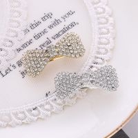 Simple Style Bow Knot Rhinestone Plating Hair Clip 1 Piece main image 1