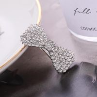 Simple Style Bow Knot Rhinestone Plating Hair Clip 1 Piece main image 4