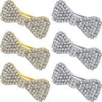 Simple Style Bow Knot Rhinestone Plating Hair Clip 1 Piece main image 6